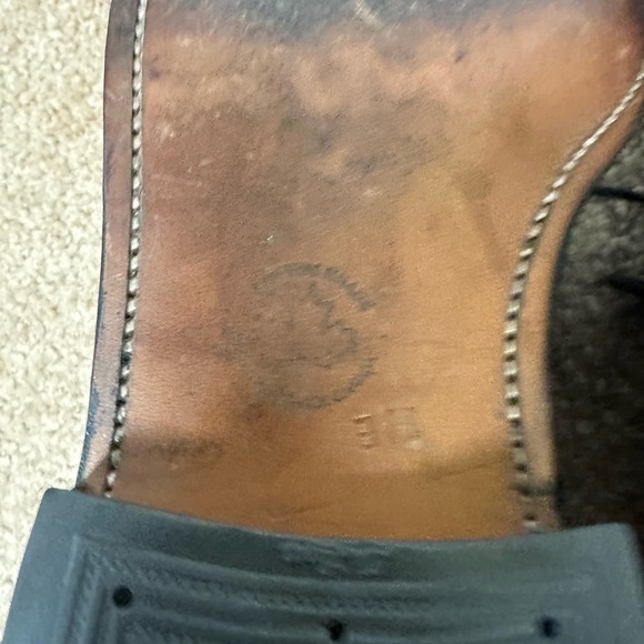 Mens 9.5D Dacks Antelope Leather black oxford dress shoes with trees - Picture 8 of 10